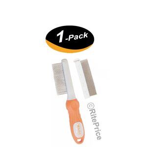 Wahl 2-in-1 Flea/Finishing Pet Comb to detect fleas, flea eggs, ticks - New